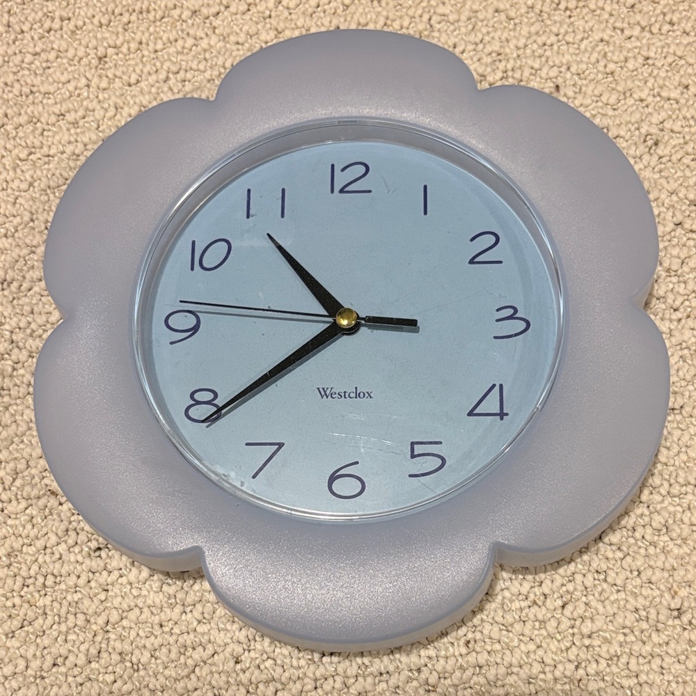 Lavender Flower Wall Clock - Lavender